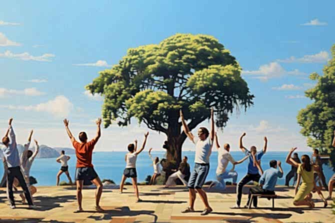 Степ-аэробика под открытым небом: дыхание, здоровье и энергия. step ajerobika pod otkrytym nebom dyhanie zdorovja i jenergii 670x447 - Степ-аэробика под открытым небом: дыхание, здоровье и энергия.